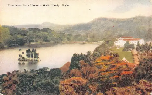 A778 Ceylon Sri Lanka Blick von Horton's Walk Kandy Vintage Postkarte