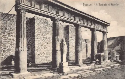 A778 Italien Pompeji Apollontempel Vintage Postkarte