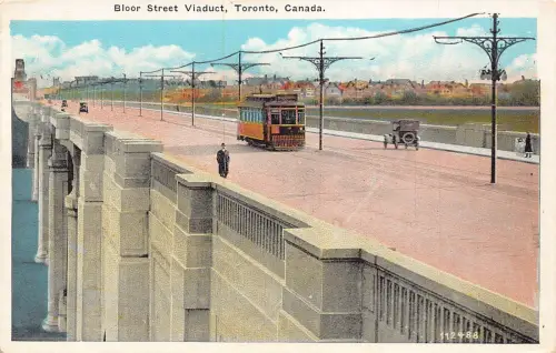 A779 Kanada Bloor Street Viadukt Toronto Straßenbahn Vintage Postkarte
