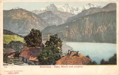 A779 Schweiz Beatenberg Eiger Mönch und Jungfrau Vintage Postkarte