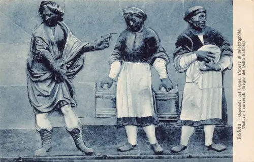 A915 Italien Pistoia Ospedale del Ceppo Opere Misericordia Vintage Postkarte