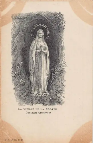A779 Frankreich Lourdes Vierge de la Grotte Saint Religiös Vintage Postkarte