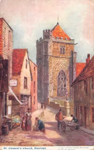 A781 England Hastings St Clement's Church Vintage Postkarte