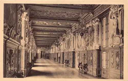 A188 Frankreich Palais de Fontainebleau Palace Galerie Francois I Postkarte