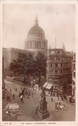 A780 England 1912 London St Paul's Cathedral Doppeldeckerbus Postkarte