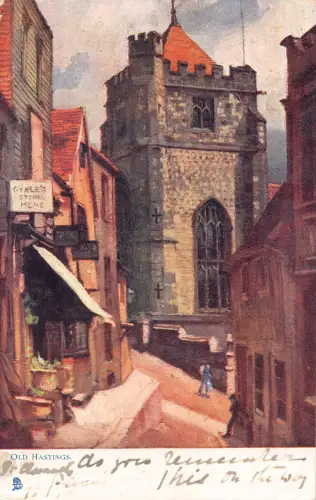A781 England Hastings 1903 Old Hastings Tower Vintage Postkarte