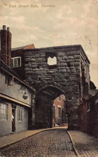 A781 England 1910 Cook Street Gate Coventry Vintage Postkarte