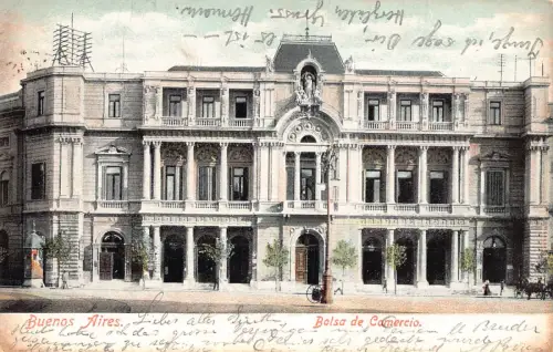 A189 Argentinien 1906 Buenos Aires Bolsa de Comercio Vintage Postkarte