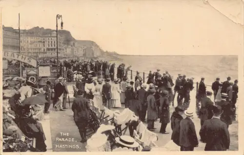 A783 England 1915 Hastings The Parade Vintage Postkarte