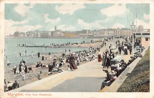 A783 England 1904 Margate Blick von Westbrook Vintage Postkarte