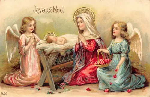 L396 Weihnachtsgrüße Engel Jesuskind 1911 Vintage Postkarte