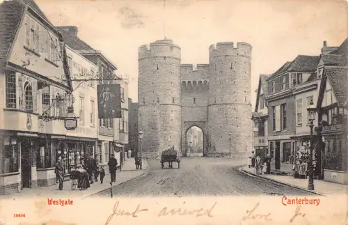 A782 England 1904 Canterbury Westgate Inn Vintage Postkarte