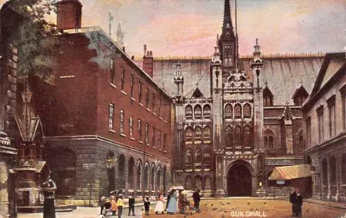 A784 England 1907 London Guildhall Vintage Postkarte