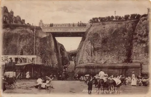 A784 England Margate Newgate Gap Bridge Beach Vintage Postkarte
