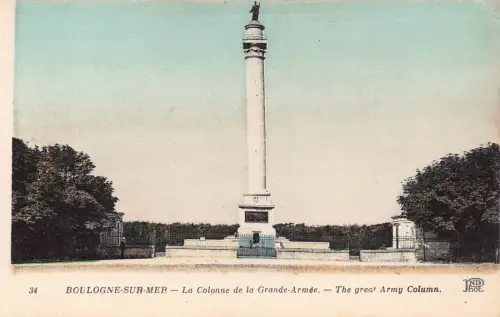 A820 Frankreich Boulogne-sur-Mer Die Große Armeesäule Vintage Postkarte