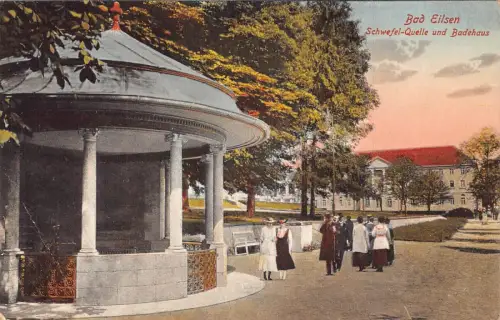 L264 Deutschland 1925 Bad Eilsen Schwefel-Quelle und Badehaus Pavillon Postkarte
