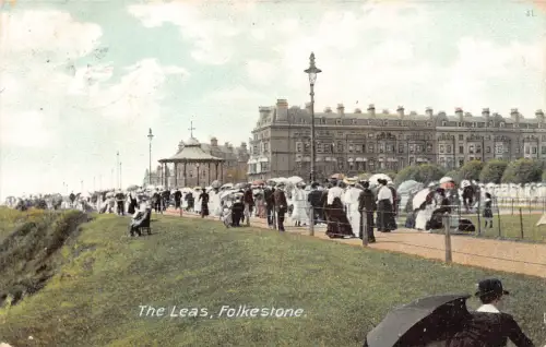 A785 England 1907 Folkestone The Leas Vintage Postkarte