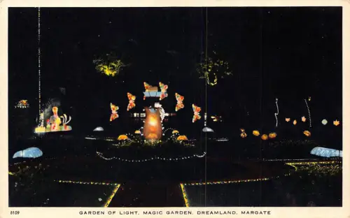 A785 England Margate Dreamdland Garten des Lichts Magic Garden Vintage Postkarte