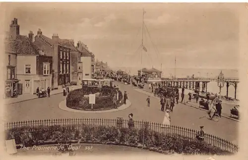 A786 England Deal Promenade Vintage Postkarte