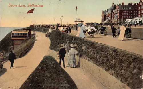A785 England Folkestone Upper Lees Baby Cariages Vintage Postkarte