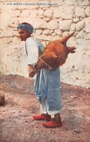 L285 Israel Wasserträger Jerusalem Vintage Postkarte