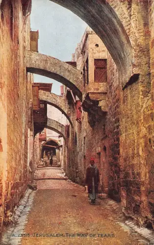 L285 Israel Der Weg der Tränen in Jerusalem Vintage Postkarte