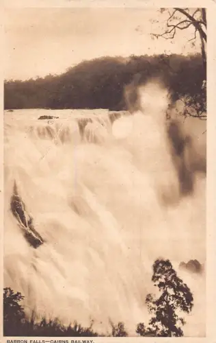 A022 Australien Barron Falls Cairns Railway Vintage Postkarte