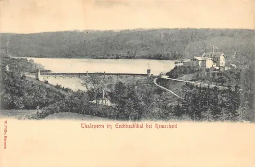 A102 Deutschland Thalsperre Eschbachthal bei Remscheid Brücke Vintage Postkarte