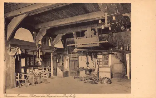 A101 Deutschland Museum Flett aus Gegend von Diepholz Innenausstattung Werkstatt Postkarte