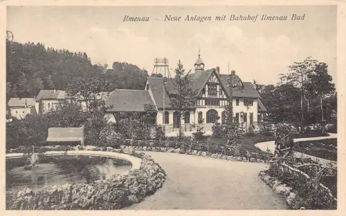 A101 Deutschland Ilmenau Neue Anlagen Bahnhof Teichbrunnen Postkarte