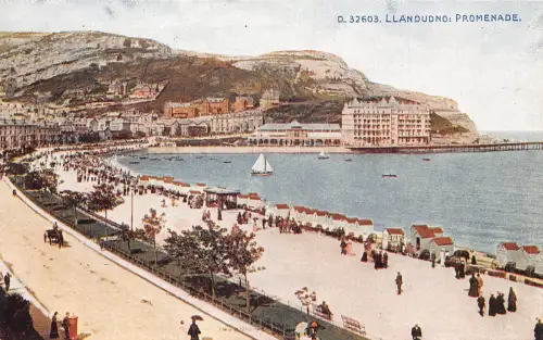 A788 Wales Llandudno Promenade Vintage Postkarte