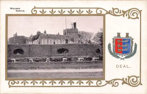 A786 England Deal Wappen Walmer Castle Passepartout Postkarte