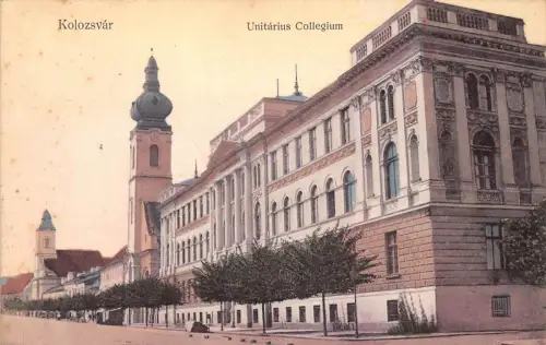 B167 Rumänien Kolozsvar Cluj-Napoca Unitarius Collegium College Postkarte