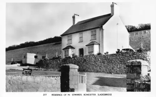 A918 England Residenz von Herrn Edwards Bonesetter Sladesbridge RPPC Postkarte