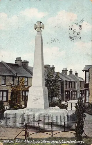 A917 England 1907 The Martyrs Memorial Canterbury Vintage Postkarte