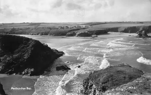 A918 England Porthcothan Bay RPPC Vintage Postkarte