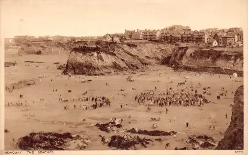 A918 England Newquay Die Strände Vintage Postkarte