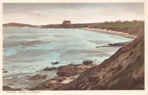 A918 England Fistral Beach Newquay Vintage Postkarte