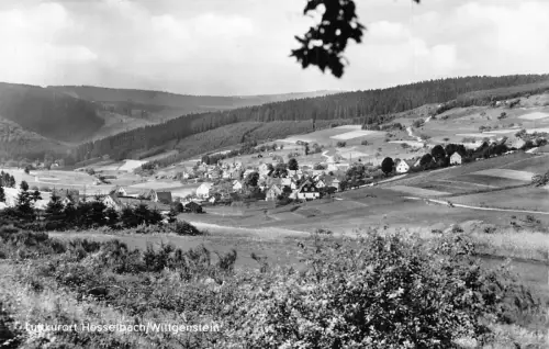 A099 Deutschland 1959 Luftkurortt Hesselbach Wittgenstein Waldgebirge Postkarte