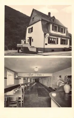 A100 Deutschland Geisberger Hof Zell Mosel Bowlingbahn Tische Aschenbecher Postkarte