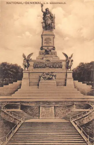A100 Deutschland 1909 Nationaldenkmal auf Niederwald Vintage Postkarte