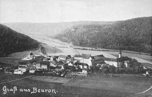 L198 Deutschland Gruss aus Beuron Vintage Postkarte