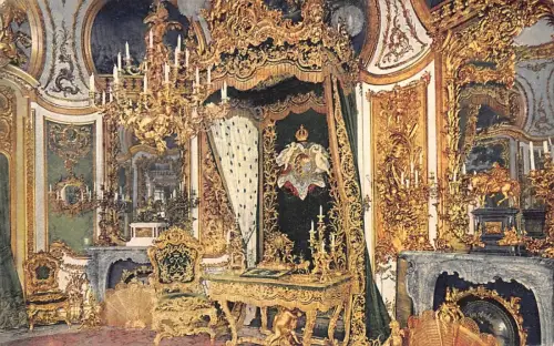 L198 Deutschland Kgl Schloss Linderhof Arbeitszimmer Schlosspostkarte