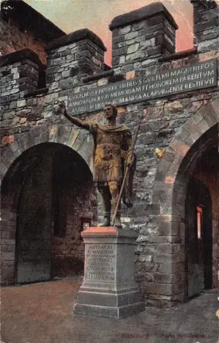 A100 Deutschland 1911 Saalburg Porta Decumana Tor Statue Vintage Postkarte