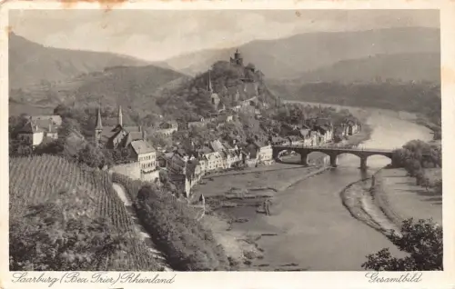 L198 Deutschland 1930 Saarburg Bez Trier Rheinland Gesamtbild Brücke Postkarte