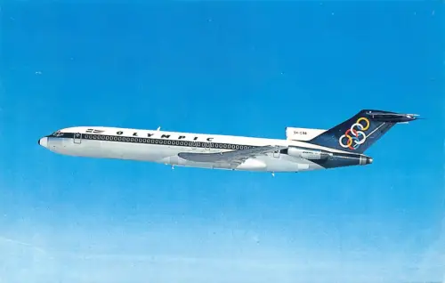 Flugzeug Luftfahrt Flugzeug Olympic Aiways Boeing 727-200 Postkarte