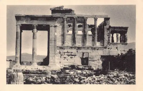 B203 Griechenland Erechtheion Athen Vintage Postkarte