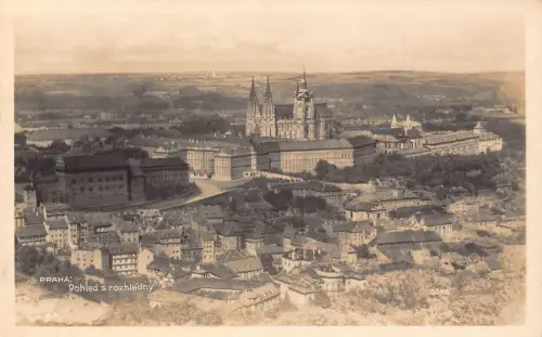 B206 Tschechien Praha Prag Pohled s rozhledny Gesamtansicht RPPC Postkarte