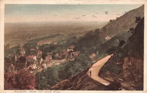 B064 England 1914 Malvern aus Ivy Scar Rock Vintage Postkarte