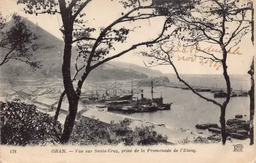 B063 Algerien Oran Vue Santa Cruz Preis Promenade l'Etand Dampfschiff Postkarte